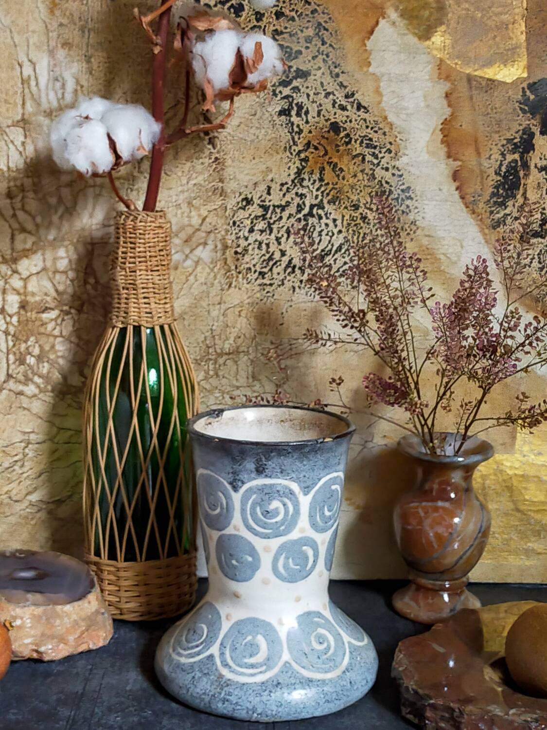 Elchinger fils Art Deco ceramic vase