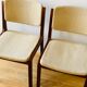 Ensemble de 4 chaises vintage en teck et laine