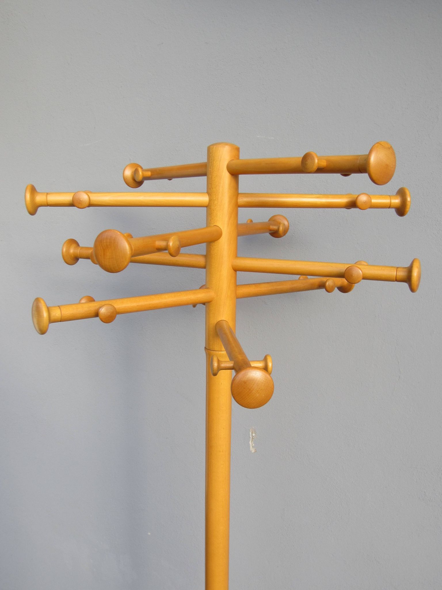 Scandinavian wooden coat rack by Nanna Ditzel