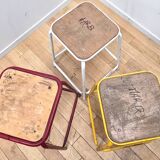Suite de 3 tabourets industriels