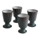Set von 4 holländischen Mid Century Studio Pottery Bechern