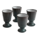 Set von 4 holländischen Mid Century Studio Pottery Bechern