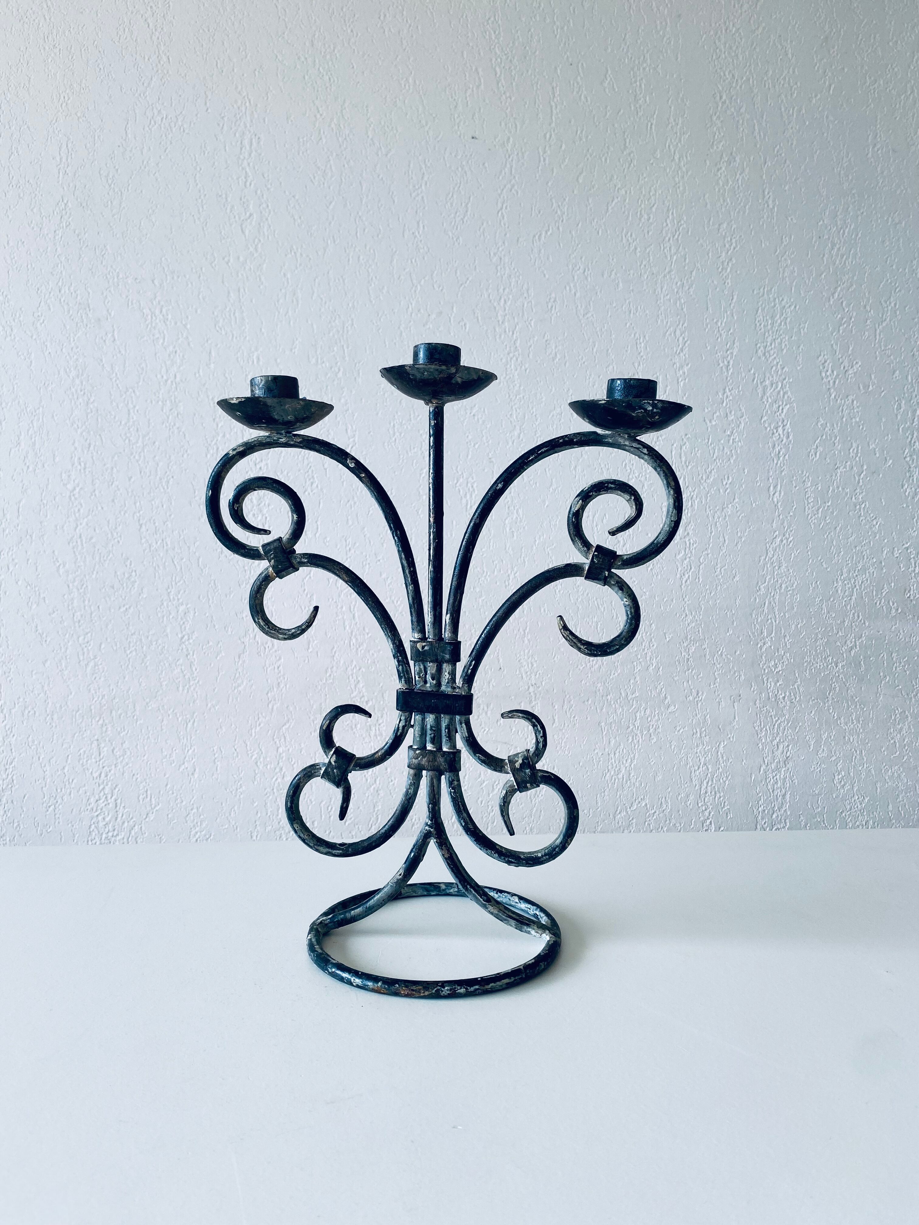 Old iron chandelier