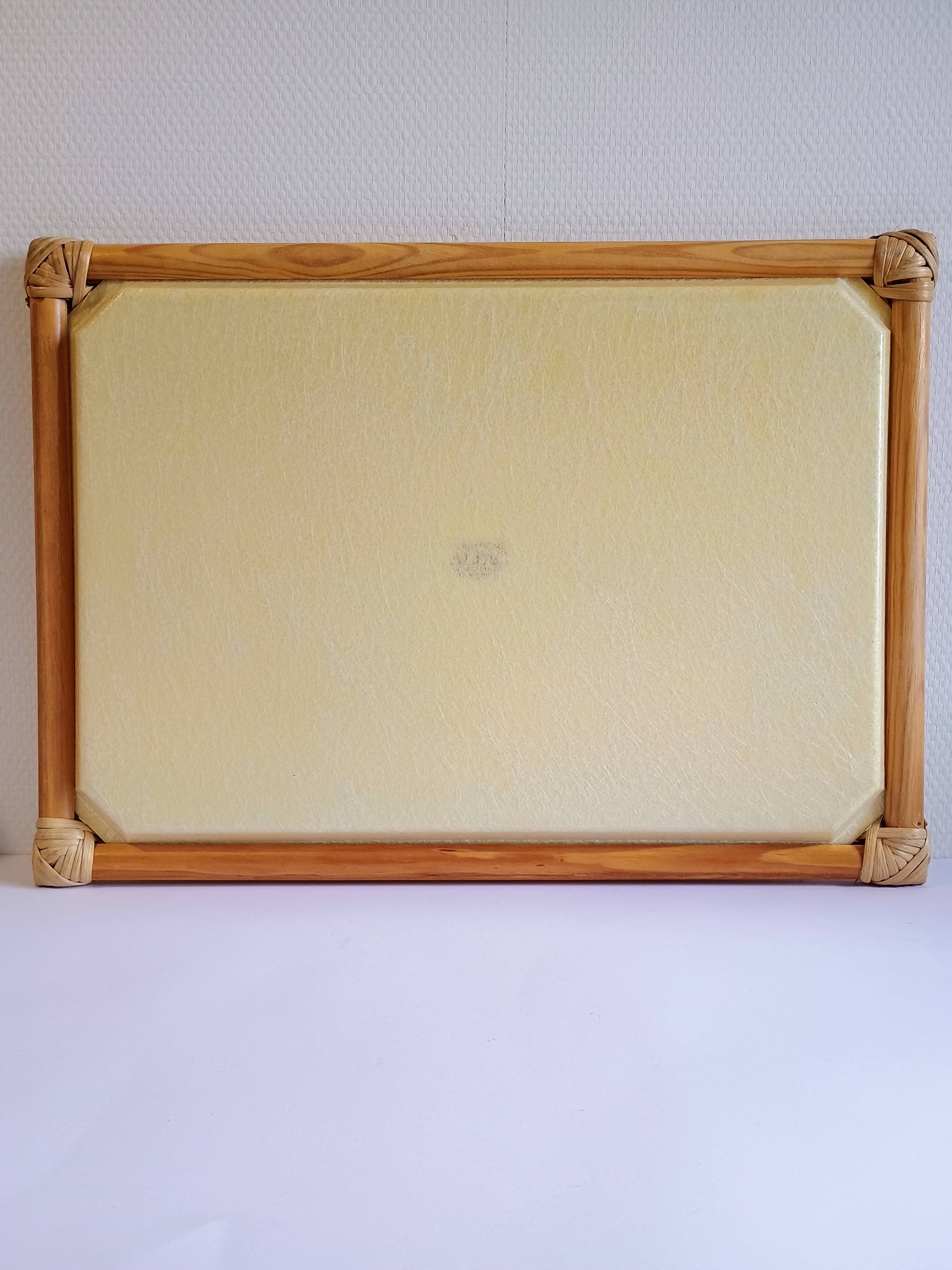 Rattan and fiberglass tray Catherine Escalon Camaieu