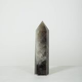 Smoky rock crystal obelisk