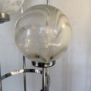 Waterfall floor lamp 5 globes Marinha Grande factory 70s