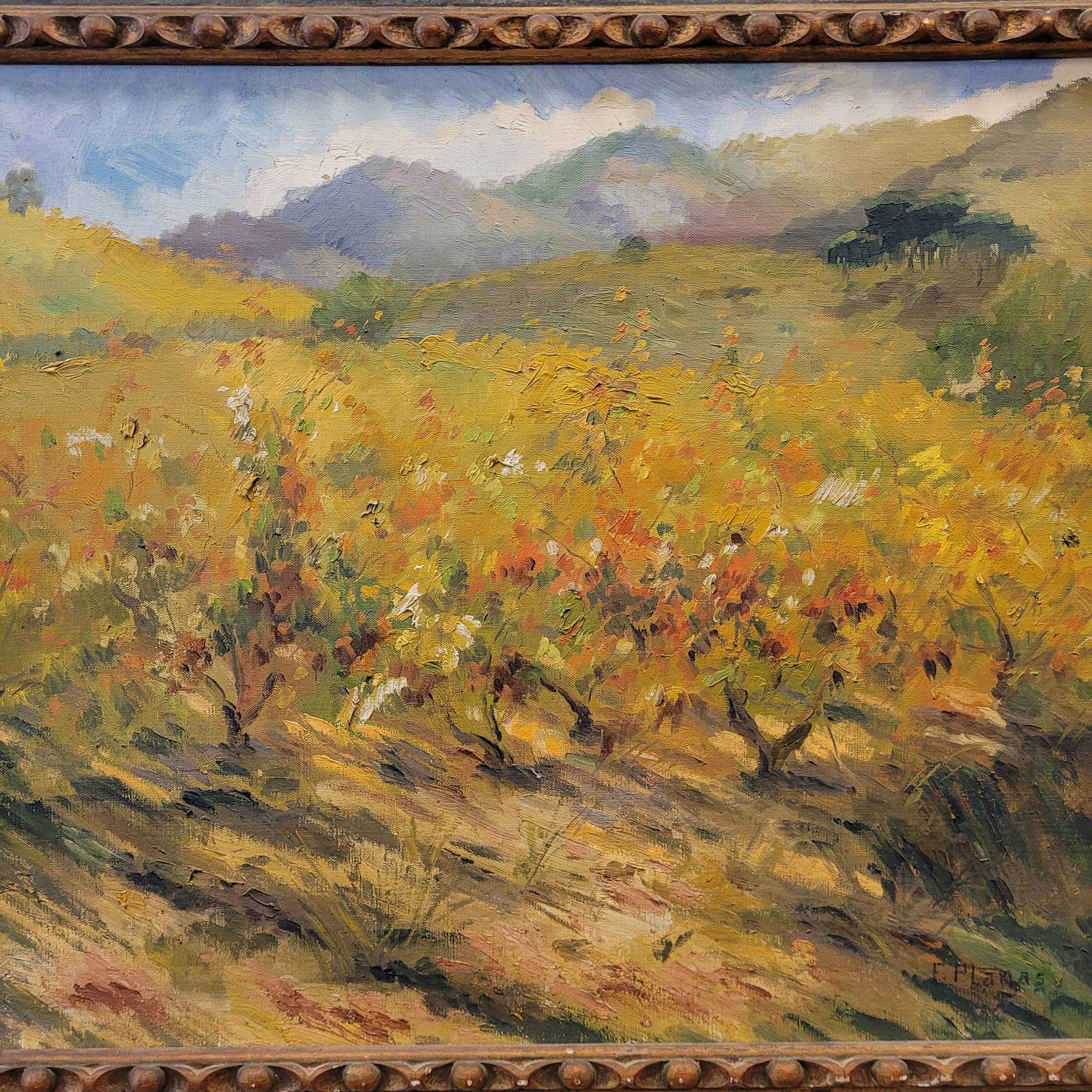 Oleo sobre lienzo “Setembre”, Francesc d’Assis Planas Doria, Escuela catalana, pp. s. XX - Catalonia,