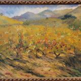 Oleo sobre lienzo “Setembre”, Francesc d’Assis Planas Doria, Escuela catalana, pp. s. XX - Catalonia,