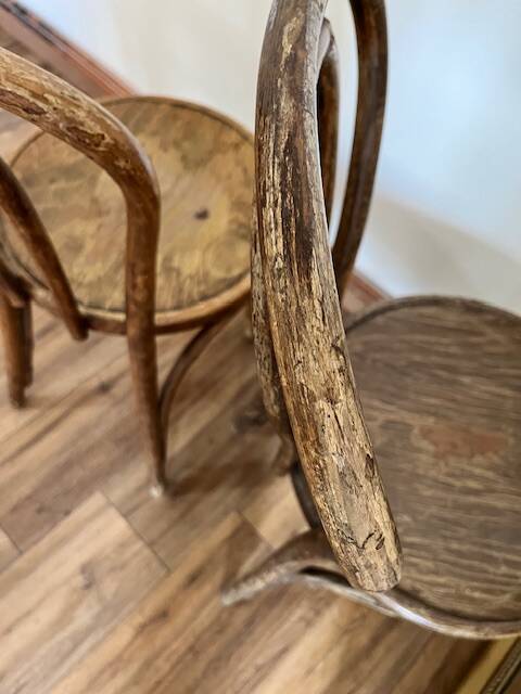 Pair of Thonet style bistro chairs