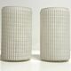 Pair of Scandinavian Wall Lights - Opaline Brass Wood - 50's 60's
