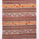 Red & Orange Mid Century Modern Kilim Rug, 174x267Cm