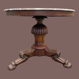 Drum table, 19th century mahogany pedestal table