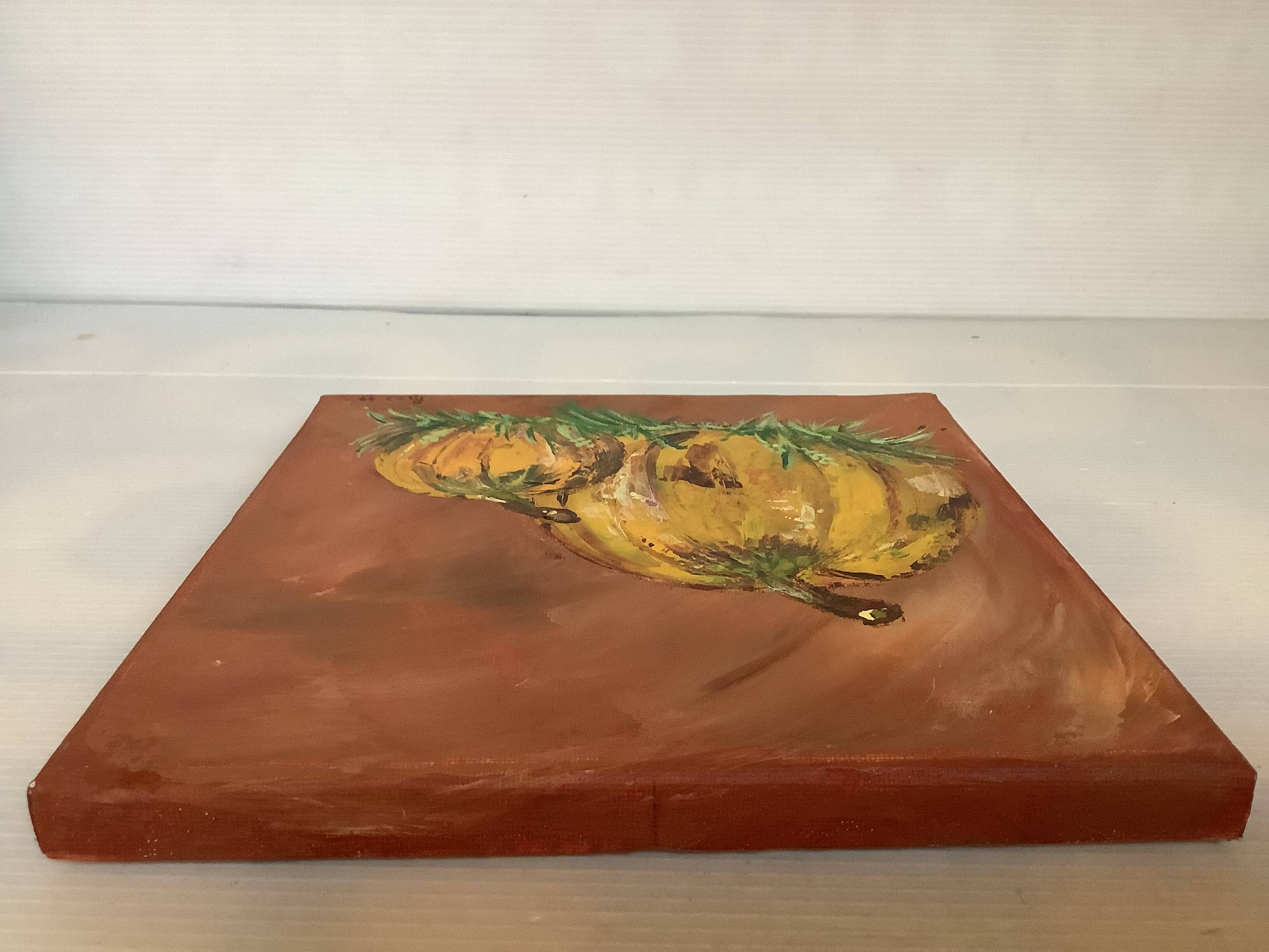 Small still life painting in oil on canvas, signed.