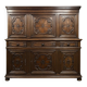 Important buffet-style renaissance in walnut.