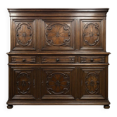 Important buffet-style renaissance in walnut.