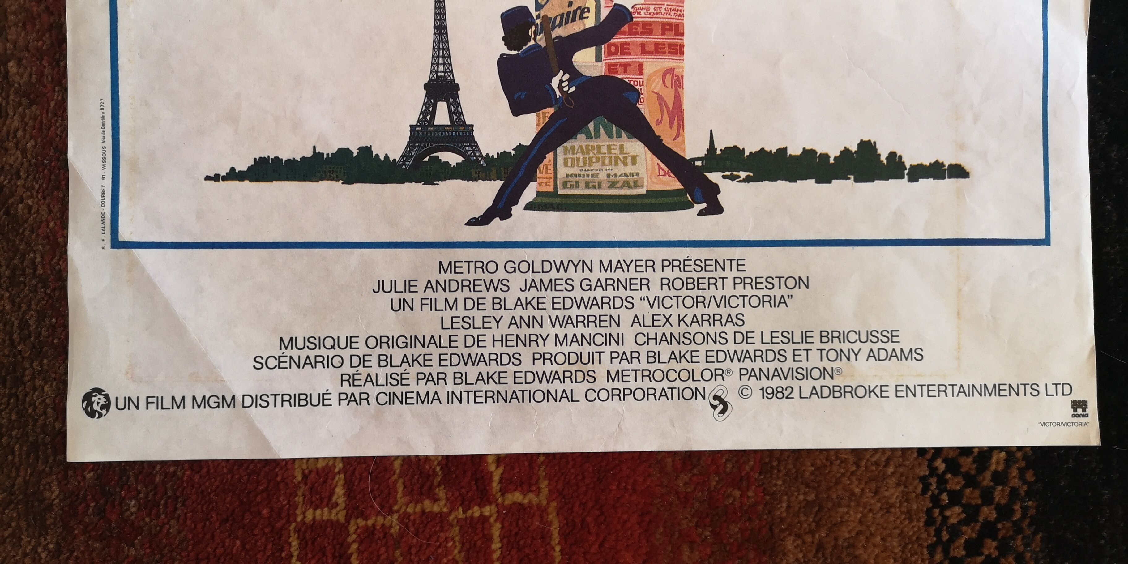 Poster poster cinema 'Victor Victoria'