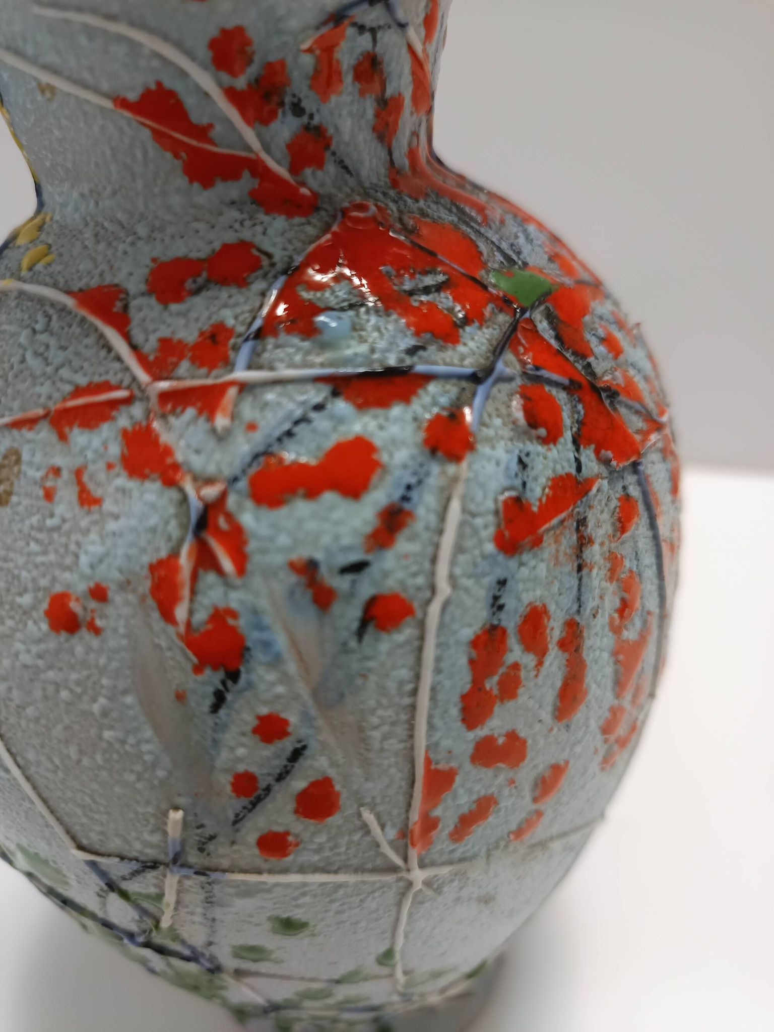 Handcrafted  and Hand-painted Multicolored Ceramic Vase by Fanciullacci, It