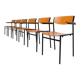 6 chaises empilables par Gijs van der Sluis, 1970