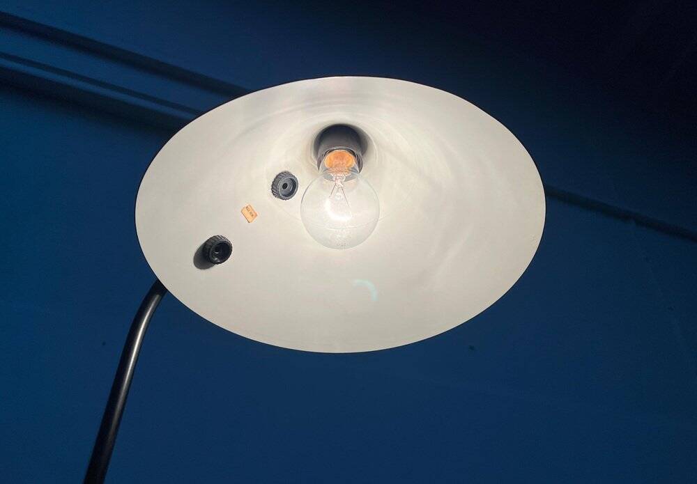 Modern minimalist Danish floor lamp from the mid-century, 1960s.