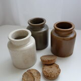 Lot of 3 stoneware pots
