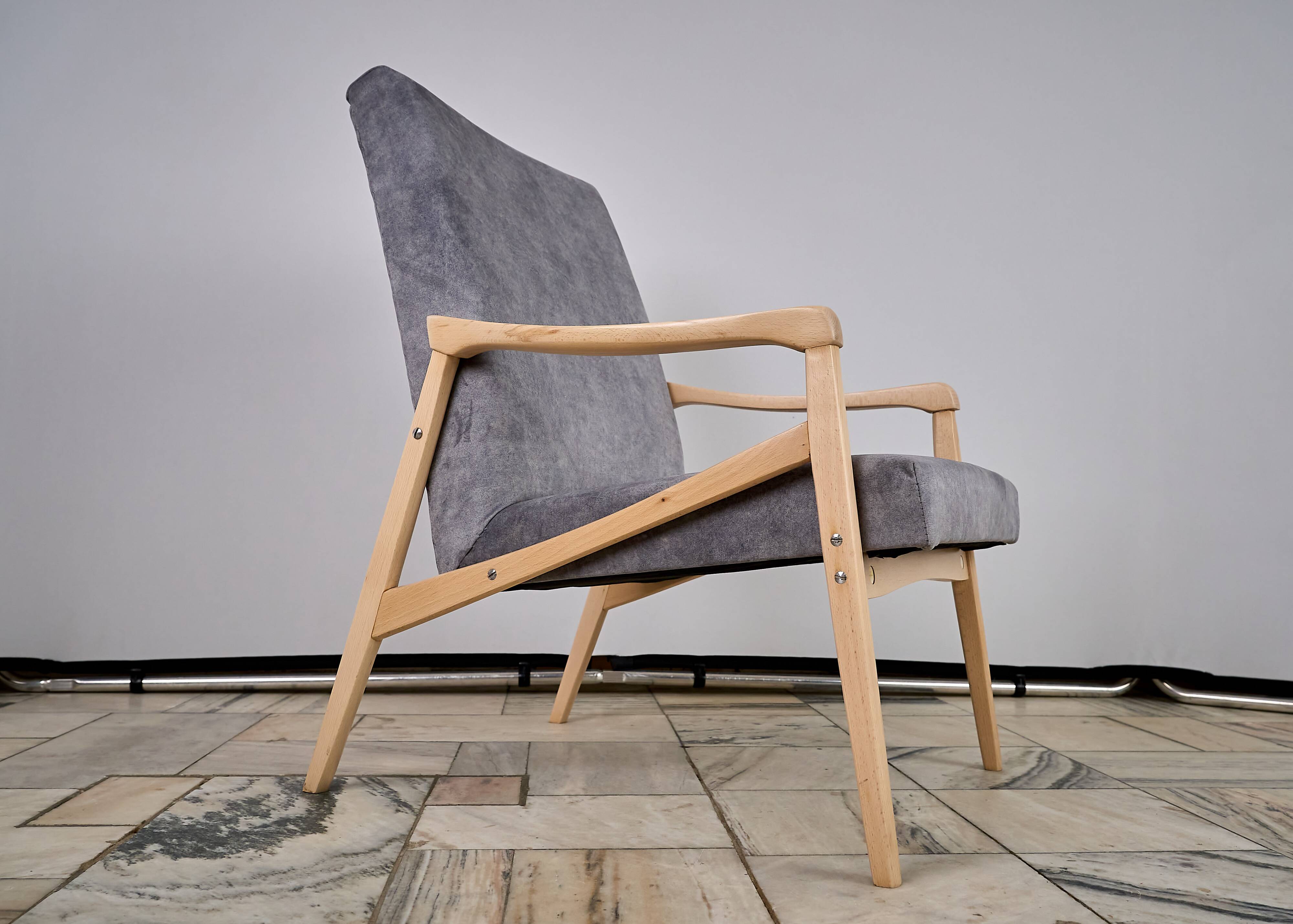 Paire de fauteuils conçus par J. Jiroutek, TON Tchécoslovaquie, années 1960, Vintage