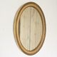 Miroir doré ovale vintage, 58x48 cm