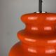Bright orange glass pendant light AH 1 by Peill and Putzler 1960