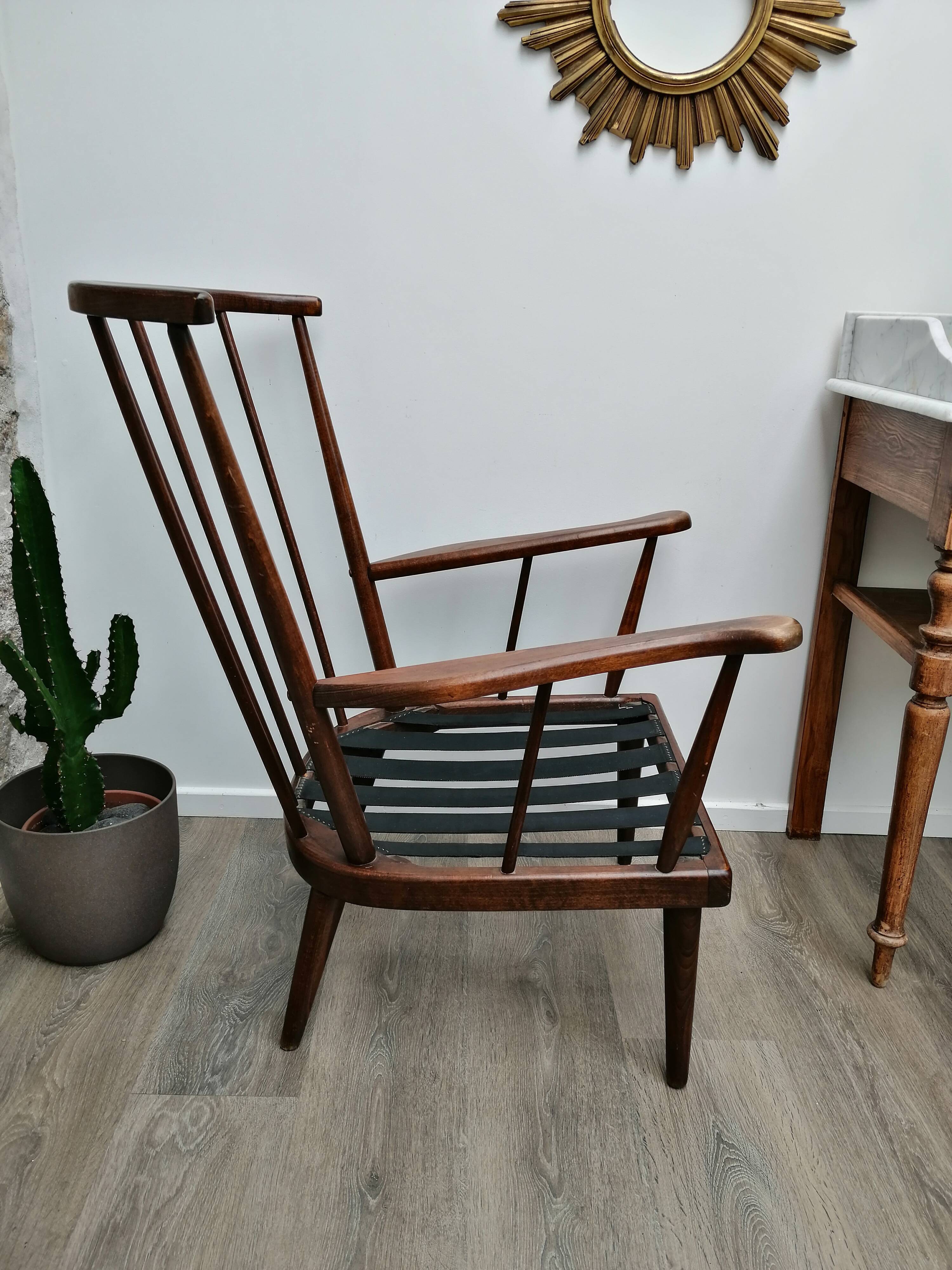 Baumann reupholstered fan chair