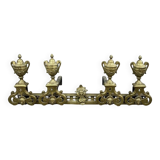 Exceptional Louis XVI Style Bronze Andirons, 19th Century