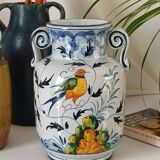 Vase faïence peint main Italie vintage