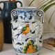 Vintage hand-painted ceramic vase Italy