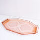 Art deco tray in pink glass