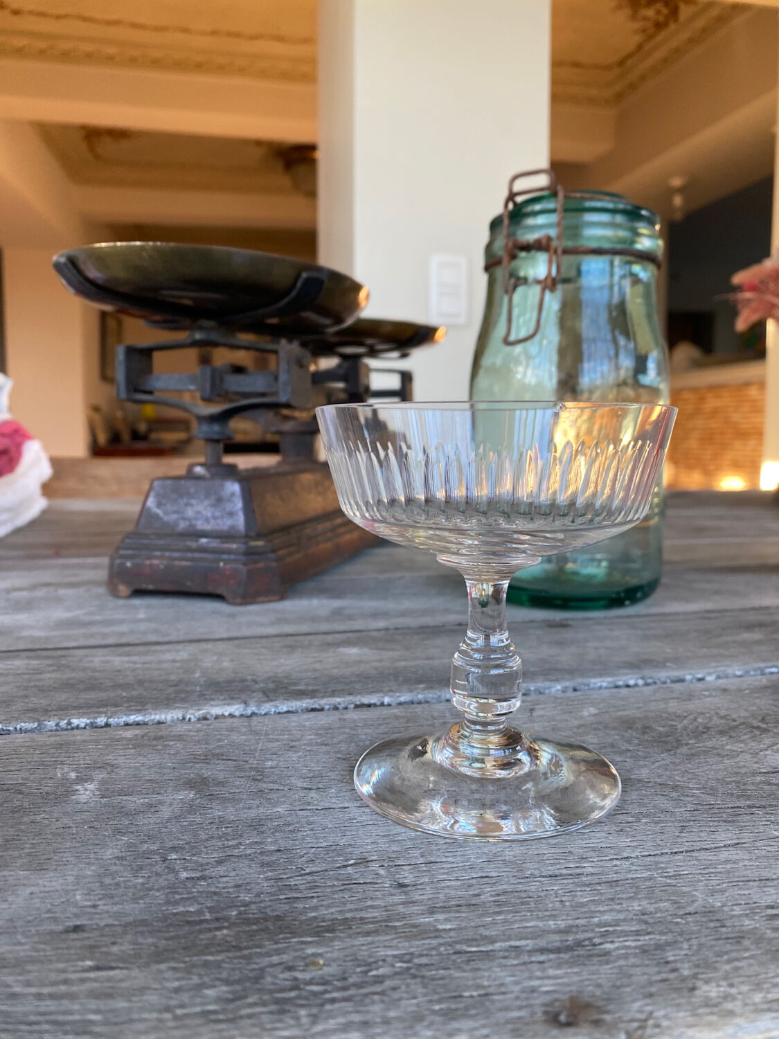 5 crystal champagne glasses