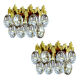 Paire d'appliques vintage, dorées à l'or fin, crystal, années 60