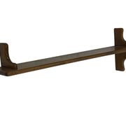 Vintage wooden wall shelve rack bookshelf in oak wood minimalist