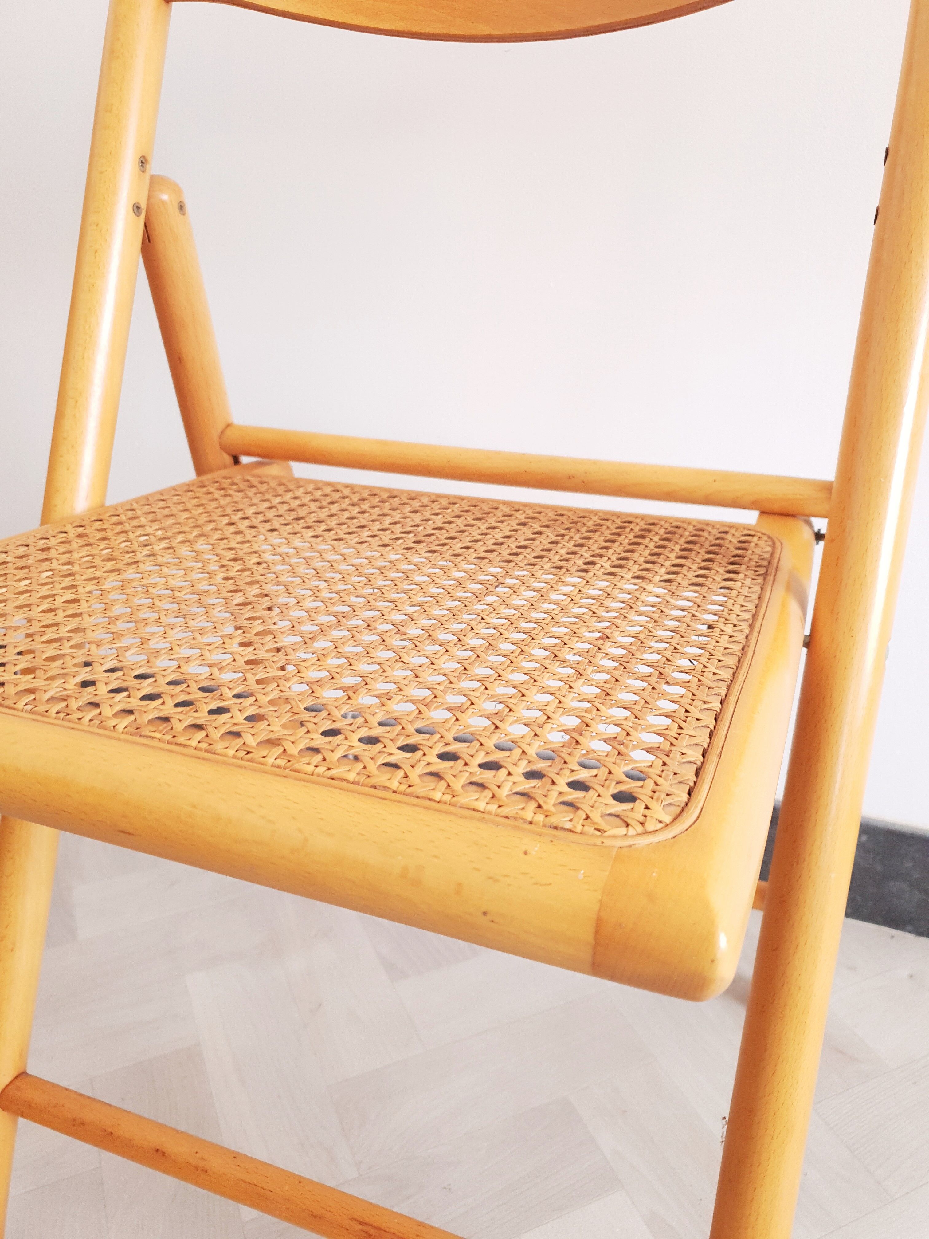 Trio of cannate chairs
