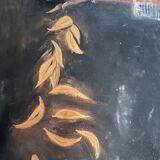 Oil painting on wood signed “golden autumn leaves”