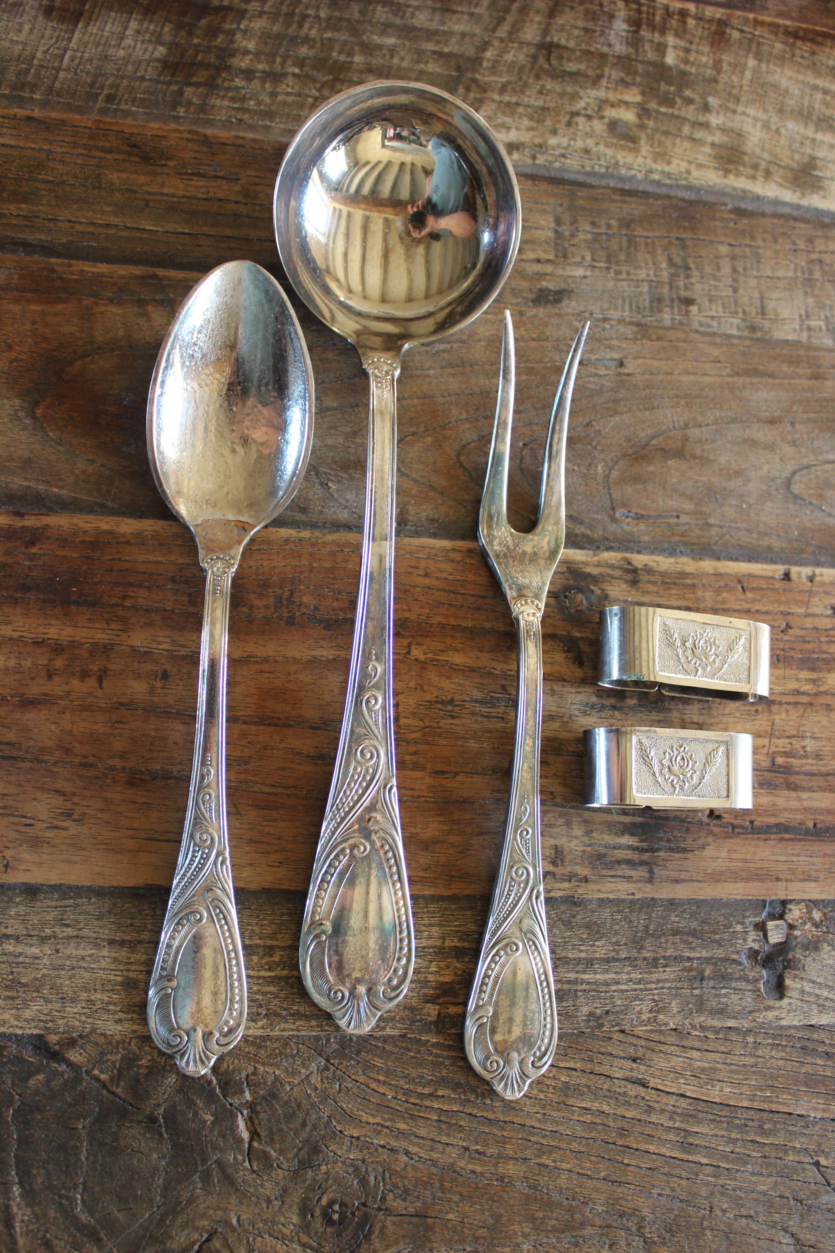 51-piece silver-plated cutlery set, vintage