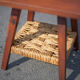 Vintage wooden coffee table and rope