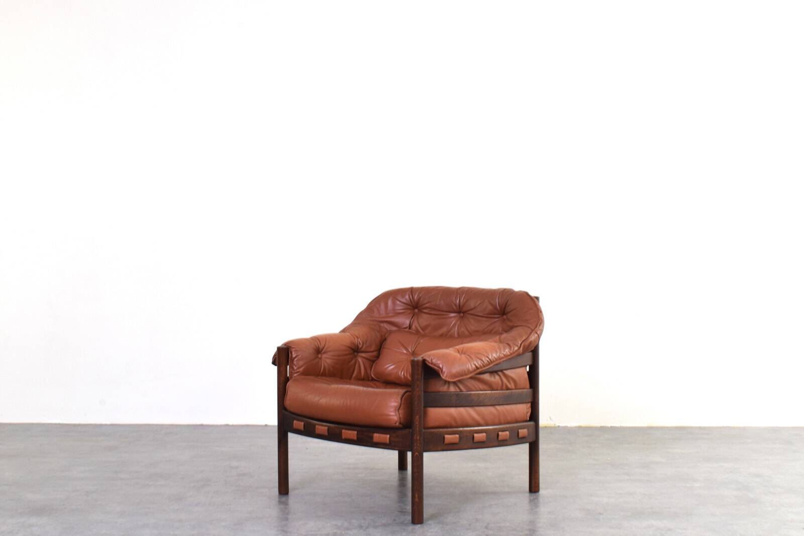 Mid-Century Oak & Leather Armchairs by Arne Norell for Coja, 1960s, Set 4