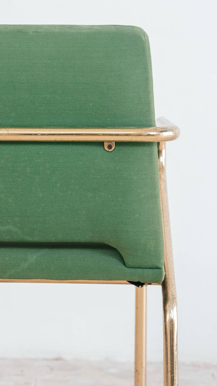 Set of 4 Hollywood Regency vintage design chairs from the 70s modern antiques.
