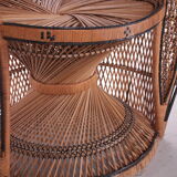 French King Sized Emmanuelle Peacock Chair, 1960s