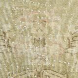 5x8 Green Cream Oriental Turkish Vintage Rug,  142x240Cm