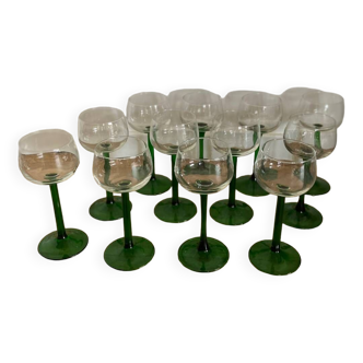 Set of 12 Alsatian glasses