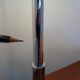 Italian orange plastic and chrome table lamp, 1960s