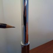 Italian orange plastic and chrome table lamp, 1960s