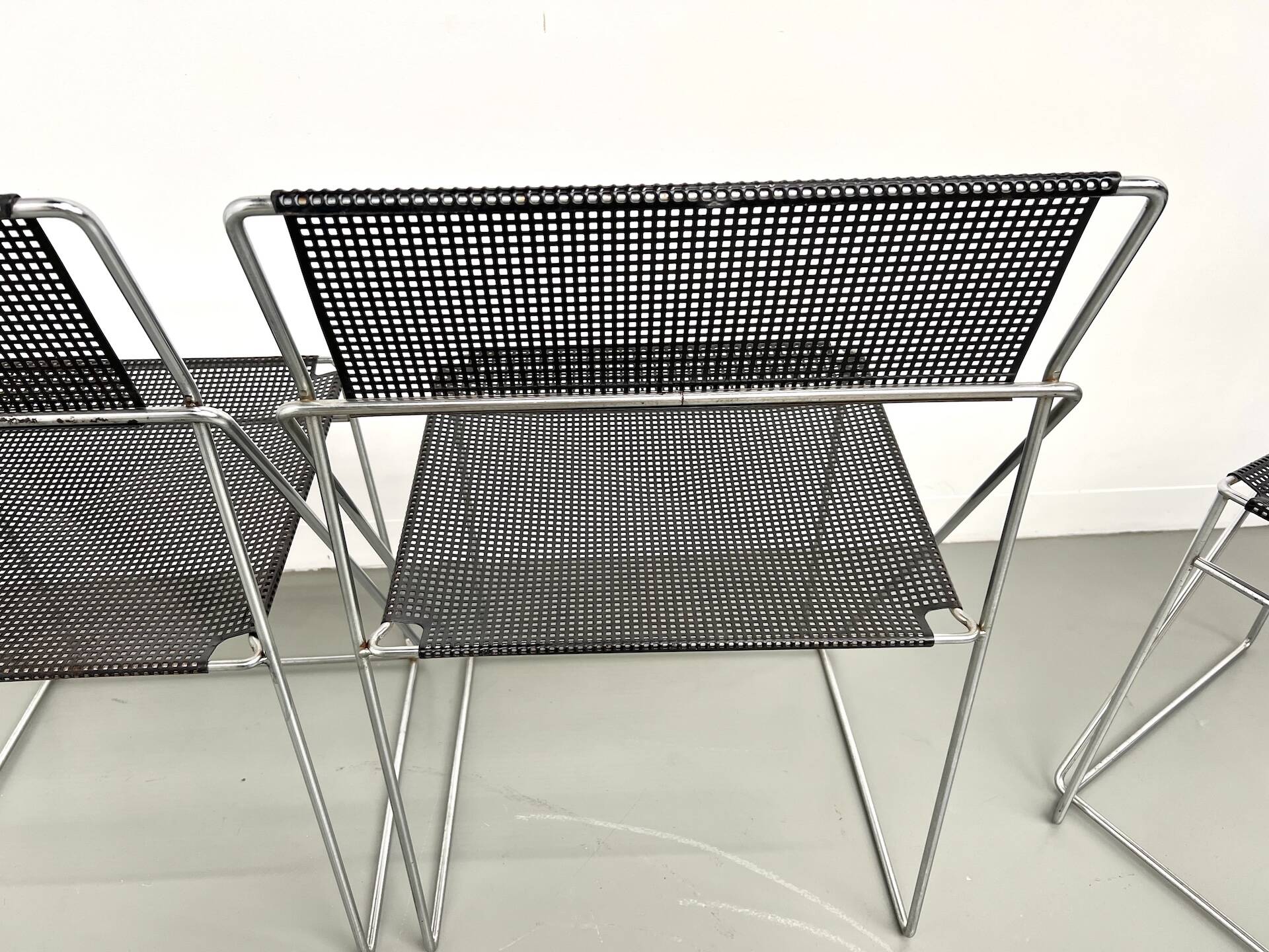 Set of 6 Nuova X-Line chairs, 1977