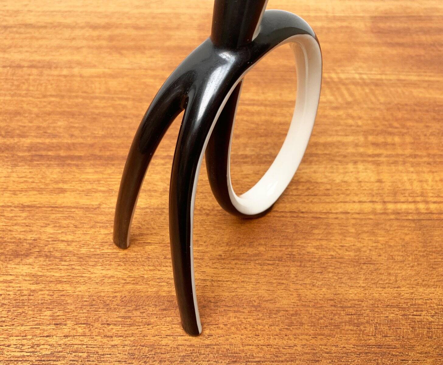 Sculptural porcelain vase from mid-century Germany by Lindner.