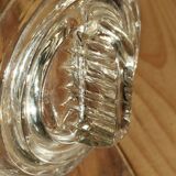 Pale green tinted glass bonbonnière – Delicate vintage shade