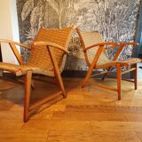 Pair of rope armchairs by Bas Van Pelt